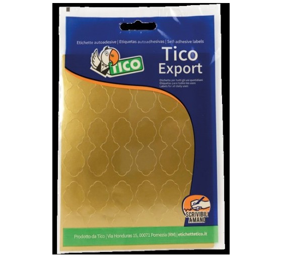 tico paquete 10 hojas etiquetas satinadas oro 48x18 mm tico e gl 4818