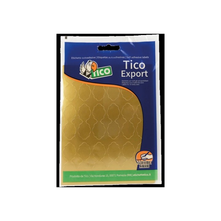 tico paquete 10 hojas etiquetas satinadas oro 48x18 mm tico e gl 4818