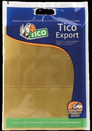 tico paquete 10 hojas etiquetas satinadas oro 45x21 mm tico e gl 4521
