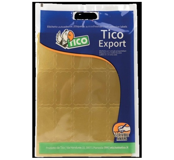 tico paquete 10 hojas etiquetas satinadas oro 45x21 mm tico e gl 4521