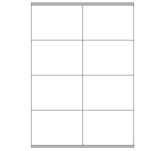 megastar caja 100 hojas etiquetas blancas con margenes laser/inyeccion de tinta/fotocopiadoras 105x7