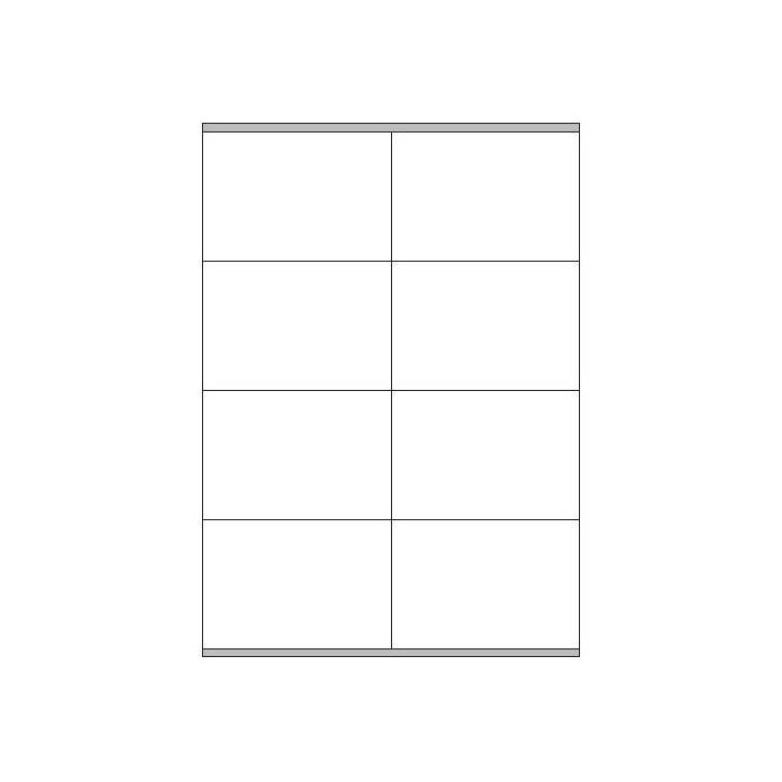 megastar caja 100 hojas etiquetas blancas con margenes laser/inyeccion de tinta/fotocopiadoras 105x7