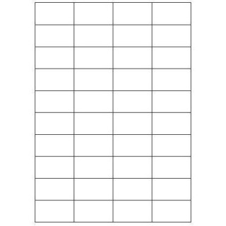 megastar caja 100 hojas etiquetas blancas sin margenes laser/inyeccion de tinta/fotocopiadoras 52x30