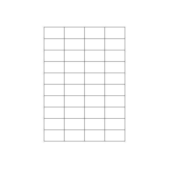 megastar caja 100 hojas etiquetas blancas sin margenes laser/inyeccion de tinta/fotocopiadoras 52x30