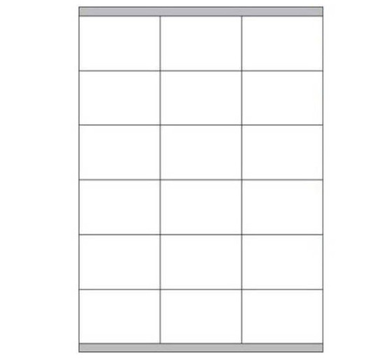 megastar caja 100 hojas etiquetas blancas con margenes laser/inyeccion de tinta/fotocopiadoras 70x48