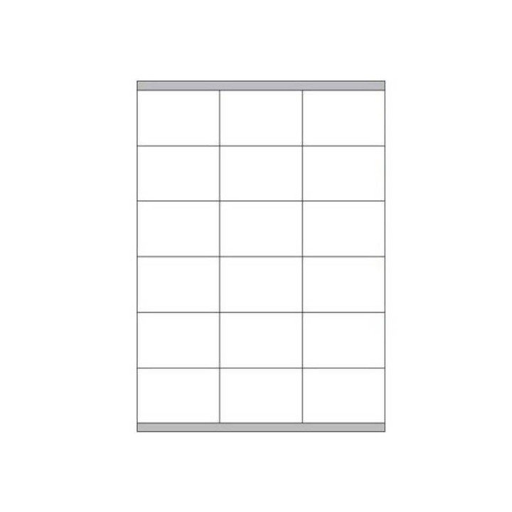 megastar caja 100 hojas etiquetas blancas con margenes laser/inyeccion de tinta/fotocopiadoras 70x48