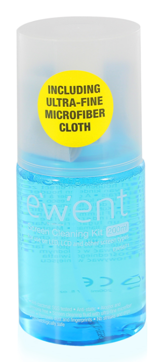 set de limpieza ewent universal spray 200ml + pa?o 20x20cm