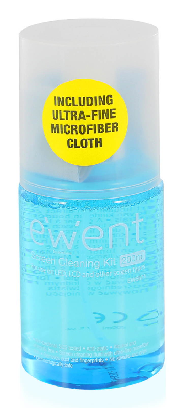 set de limpieza ewent universal spray 200ml + pa?o 20x20cm