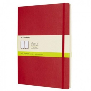 moleskine libreta clasica tapa blanda rojo escarlata xl  19x25cm  lisa moleskine qp623f2