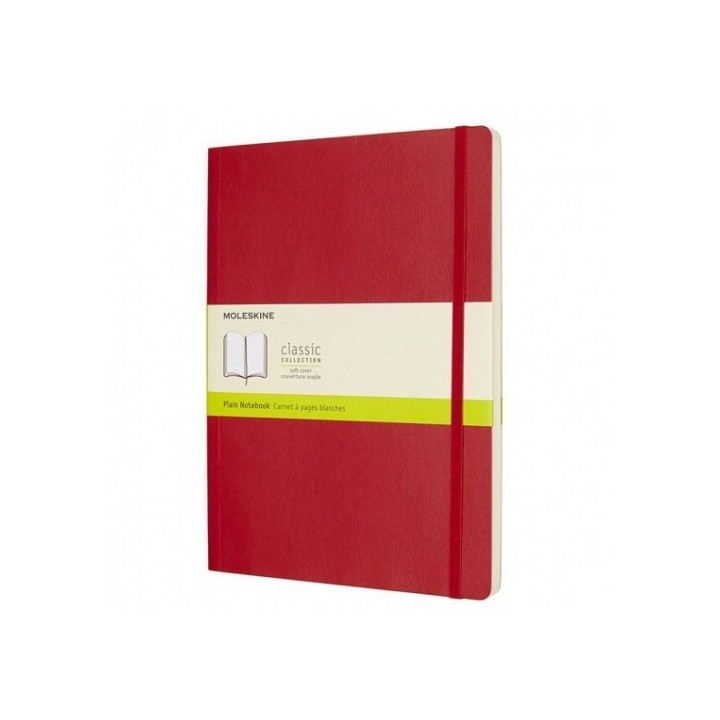 moleskine libreta clasica tapa blanda rojo escarlata xl  19x25cm  lisa moleskine qp623f2