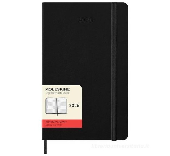 moleskine agenda 2026 tapa dura 12 meses diaria l  13 x 21 cm  negra moleskine dhb12dc3y26