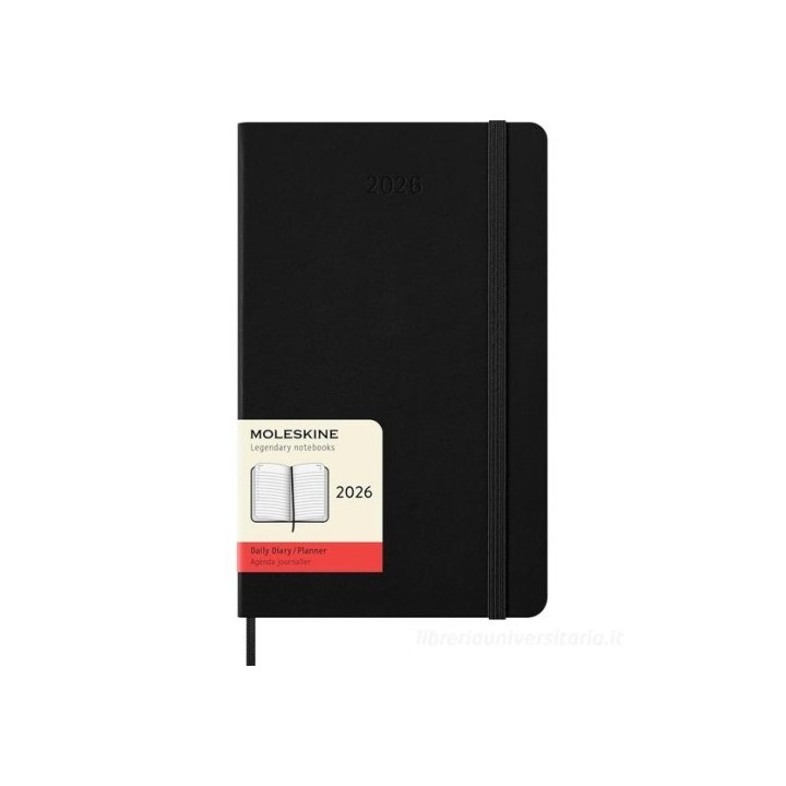 moleskine agenda 2026 tapa dura 12 meses diaria l  13 x 21 cm  negra moleskine dhb12dc3y26