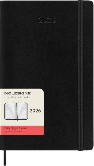 moleskine agenda 2026 tapa blanda 12 meses diaria l  13 x 21 cm  negra moleskine dsb12dc3y26