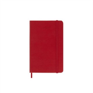 moleskine agenda 2026 tapa dura 12 meses diaria p  9 x 14 cm  rojo moleskine dhf212dc2y26