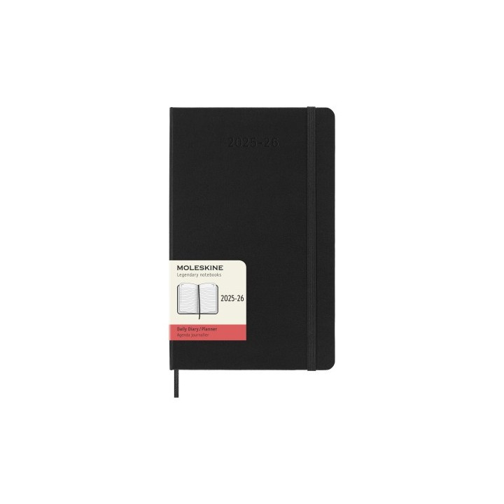 moleskine agenda 18m 2025 2026 diaria l  13 x 21 cm  negra tapa dura moleskine dhb18dc3y26