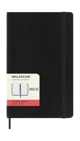 moleskine agenda 18m 2025 2026 diaria l  13 x 21 cm  negra tapa blanda moleskine dsb18dc3y26