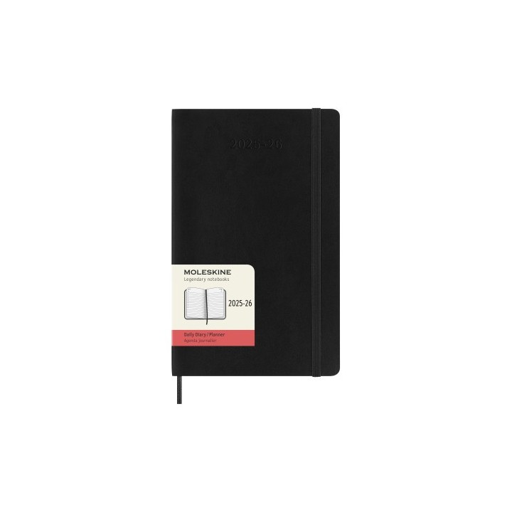 moleskine agenda 18m 2025 2026 diaria l  13 x 21 cm  negra tapa blanda moleskine dsb18dc3y26