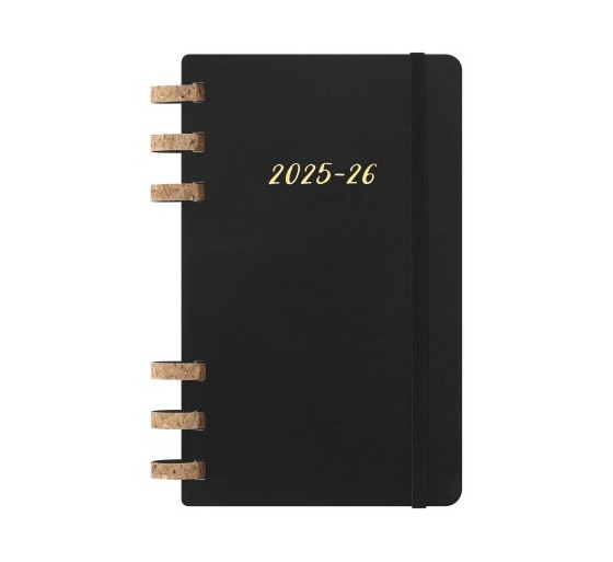 moleskine agenda 12m 2026 espiral academica l  13 x 21 cm  negra tapa blanda moleskine dsspb12amwh3y
