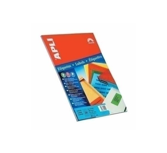 apli pack 20 hojas  480ud. etiquetas amarillas permanentes 70,0 x 37,0 mm apli 1591