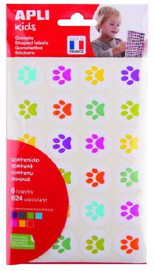 apli bolsa de gomets   pegatinas huellas de gatitos apli 19721