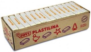 jovi caja 15 pastillas plastilina 350 g   blanco jovi 7201