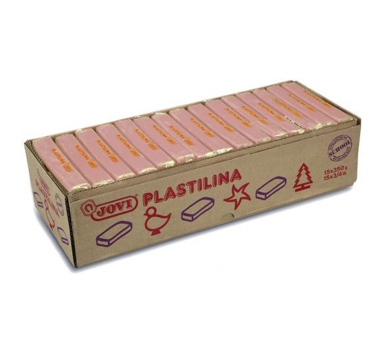 jovi caja 15 pastillas plastilina 350 g   rosa jovi 7207