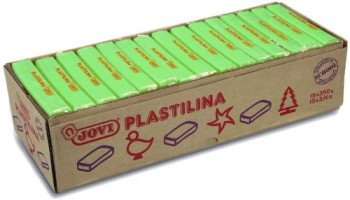 jovi caja 15 pastillas plastilina 350 g   verde claro jovi 7210