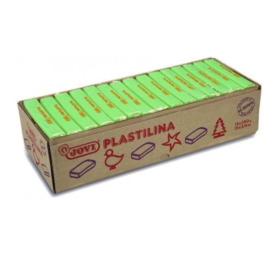 jovi caja 15 pastillas plastilina 350 g   verde claro jovi 7210
