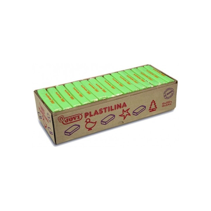 jovi caja 15 pastillas plastilina 350 g   verde claro jovi 7210