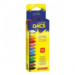 dacs estuche de 12 unidades ceras dacs blandas no manchan dacs da050290