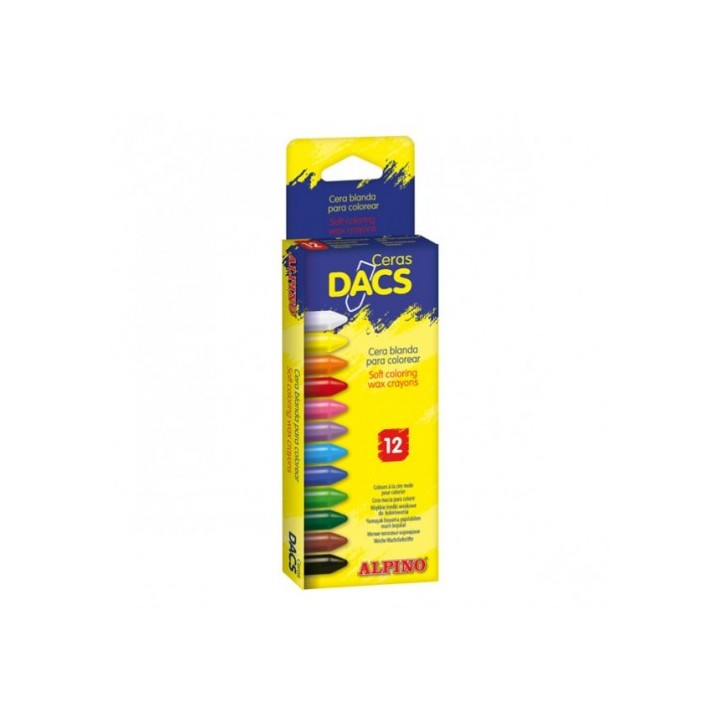 dacs estuche de 12 unidades ceras dacs blandas no manchan dacs da050290
