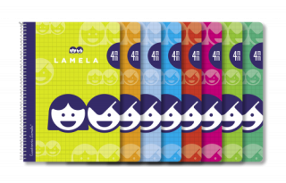 lamela cuaderno basico formato 4o 40 hojas rayado 4 mm surtidos lamela 07004  pack  10 unidades