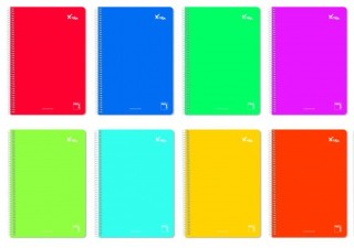 pacsa cuaderno espiral serie xtra tapa dura 60 grs. 4o  155x215mm.  80 hojas horizontal con margen 8