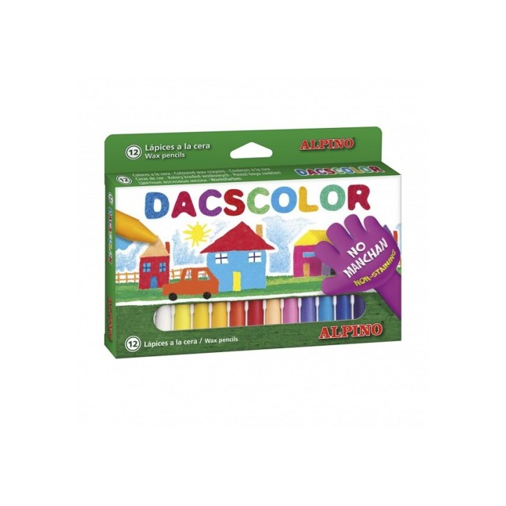 dacs estuche 12 ceras de colores dacscolor dacs dc050290