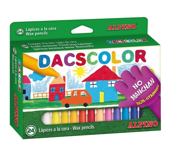 dacs estuche 24 ceras de colores dacscolor dacs dc050295