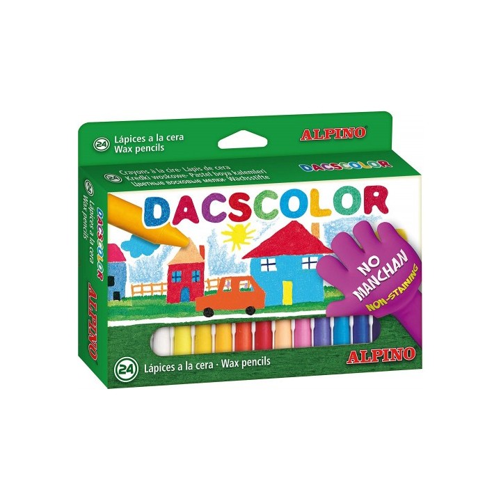 dacs estuche 24 ceras de colores dacscolor dacs dc050295