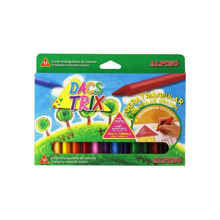 dacs estuche 12 ceras triangulares dacstrix dacs da000125