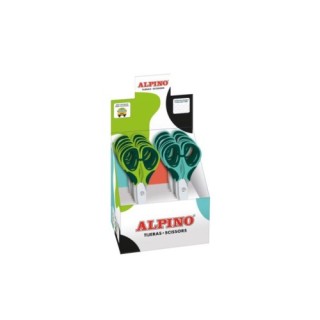 alpino expositor 12 tijeras escolares colorfull colores vivos alpino pt0061