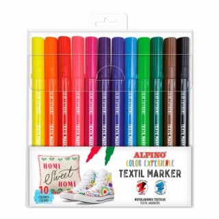 alpino estuche 10 rotuladores color experience decor textil alpino ar001089