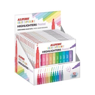 alpino estuche 12 subrayadores pastel color experience alpino su000012