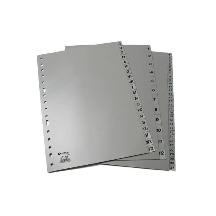 grafoplas juego numerico xs 1 12 folio polipropileno gris grafoplas 44412071
