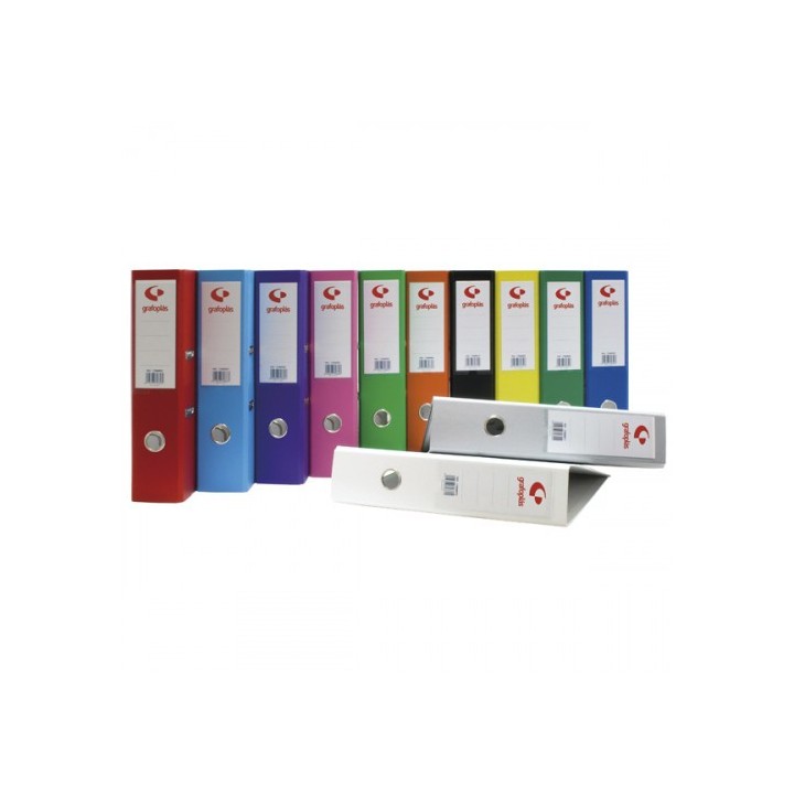 grafoplas archivador palanca 65 color azul claro a4 lomo ancho 290x320x75 grafoplas 17269533  pack