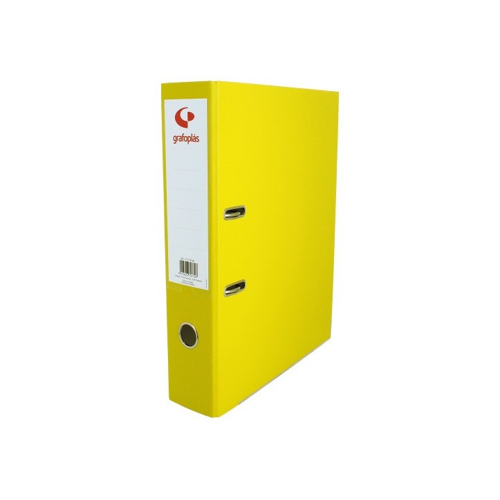 grafoplas archivador palanca 65 color amarillo folio lomo ancho 290x350x75 grafoplas 17279560  pack