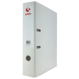 grafoplas archivador palanca 65 color blanco folio lomo ancho 290x350x75 grafoplas 17279570  pack  1