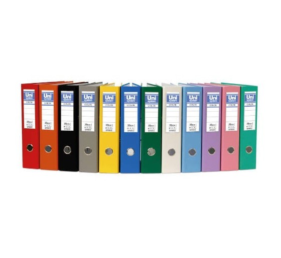 unisystem color archivador palanca 65 a4 2mm color gris unisystem color 17269871  pack  6 unidades