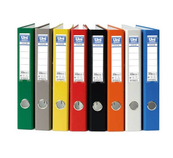 unisystem color archivador palanca 45 folio 2mm color azul unisystem color 17279730  pack  6 unidade