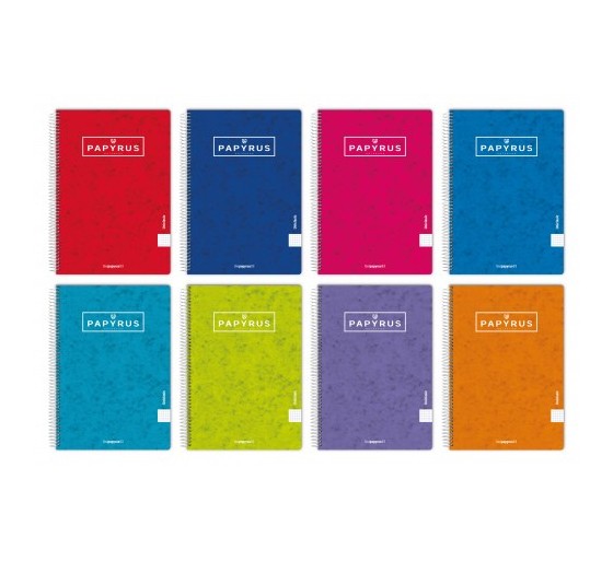 papyrus cuaderno tapa contracolada uniclasic folio 80 hojas 90gr. 4x4 colores surtidos papyrus 88441