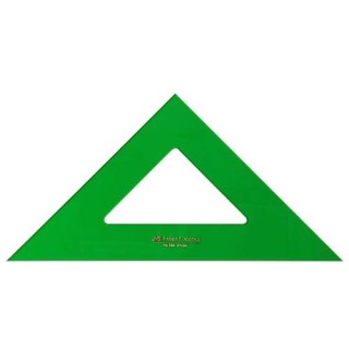 faber castell escuadra 25cm no graduada color verde faber castell 566 25