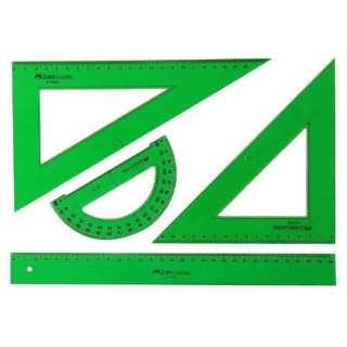 faber castell juego reglas escolar 4 piezas faber castell 66021