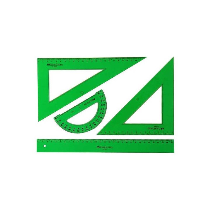 faber castell juego reglas escolar 4 piezas faber castell 66021